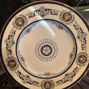 8 Royal Worcester Empire Blue China Plates